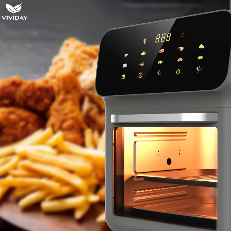 Freidora de Aire Visual; Freidora Automática de Gran Capacidad para Uso Doméstico, Máquina de Freír Antiadherente