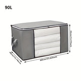 Caja de almacenamiento de ropa de gran capacidad, organizador de ropa plegable de 6/1 con cremallera y tapa, bolsa de almacenamiento de saco de dormir para camping, caja de organización de armario, mango duradero, tejido grueso, adecuado para ropa de cam