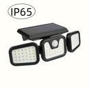 1 pza., LED Solar Tres Cabezas Divididas Luz de Pared para Exteriores, Lámpara de Pared de Iluminación de Inducción para Patio al Aire Libre, Luz de Emergencia