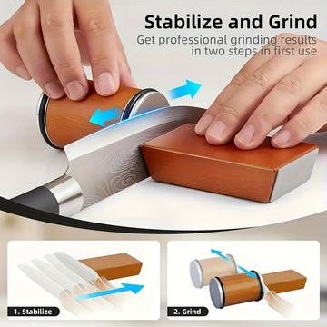 Kit de afilador mejorado, afilador de diamante adecuado para cualquier dureza del acero, kit de afiliación de cuchillos de cocina con ángulos magnéticos de 15 y 20 grados, ¡un regalo perfecto para la familia!