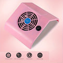 Secador de uñas USB con extracción automática y función de clic único - Limpieza de arte de uñas de plástico rosa para uso en salones y hogares, no necesita batería, accesorios de tecnología de uñas, diseño elegante, botones de control fáciles de usar