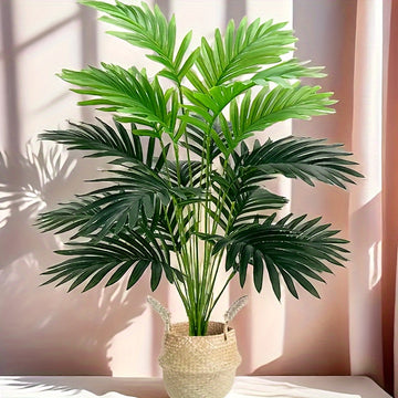 2 Paquetes de Plantas de Simulación de Alta Gama con 18 Hojas Grandes, Adecuadas para Decoración de Alta Gama en Interiores y Exteriores, Perfectas para Acción de Gracias, Bodas, Hoteles, Jardines, Patios, Fotografía y Hermosa Decoración de Plantas Verdes