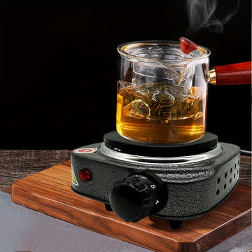 Estufa eléctrica portátil mini para uso doméstico, cafetera compacta para hacer café con Moka, quemador de café portátil para camping al aire libre.