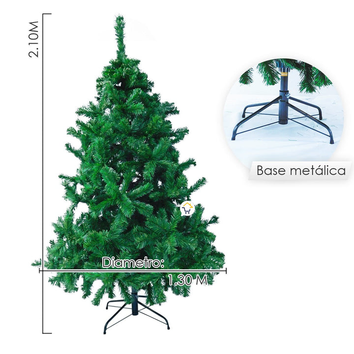 Árbol Navidad Filadelfia Tupido 2.10 M 1020 Ramas FIL210