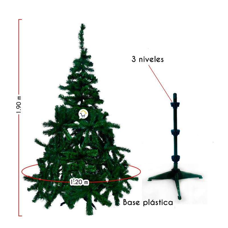 Árbol Navidad Bogotá 1.90 m Tradicional 410 Ramas BOG190
