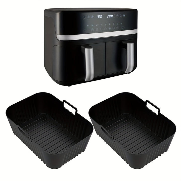 1 bandeja de horno de silicona para freír en aire, apta para bandejas de 4,5 litros, bandeja de horno reutilizable, bandeja de pizza antiadherente