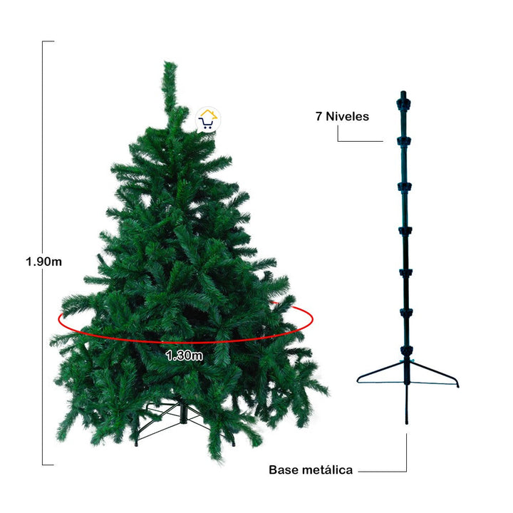 Árbol Navidad Singapur Tupido 1.90 M 780 Ramas SIN190