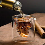 Copa Calavera Vidrio 3D 25Ml Copa Decoración Calaca Cerveza Whisky VC3D25M