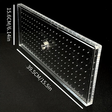 Cabezal de Ducha Acrílico Transparente Mejorado de 15 Pulgadas - Ducha de Lluvia Rectangular, Diseño de Alta Eficiencia para Ahorrar Agua, Instalación Versátil en Pared y Techo, Ideal para Baños Modernos, Accesorios de Ducha