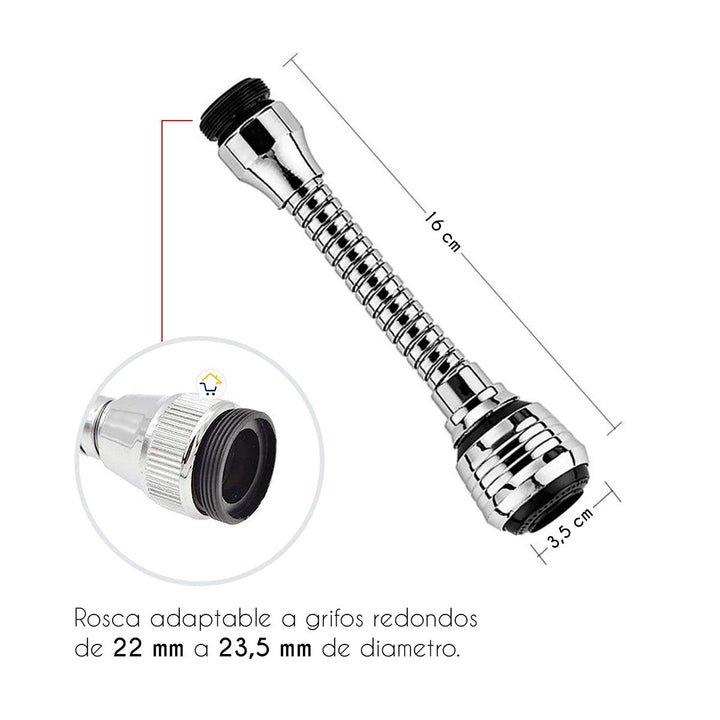 Grifo Ahorrador Agua Flexible Ecualizable Universal 628010