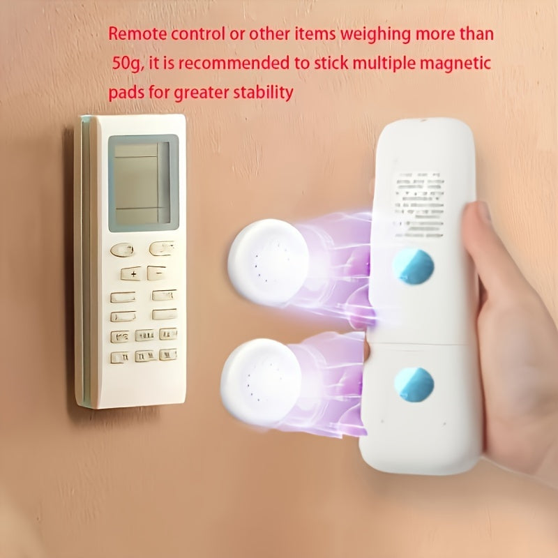 6/10pcs Ganchos Magnéticos Fuertes - Fácil Instalación de Soporte de Control Remoto Montado en la Pared, Organizador Multifuncional para Nevera y Hogar, Adhesivo Sin Taladro, Ideal para Almacenamiento de Enchufes de CA