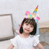 Diadema Tiara Unicornio Luz LED Velo Niñas OF365