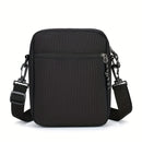 Bolso cruzado de gran capacidad para hombre, Calvin, con correa ajustable, múltiples compartimentos y bolsillo para teléfono, ideal para el transporte diario, viajes, trabajo, accesorio de viaje, estilo moderno, acabado texturizado.