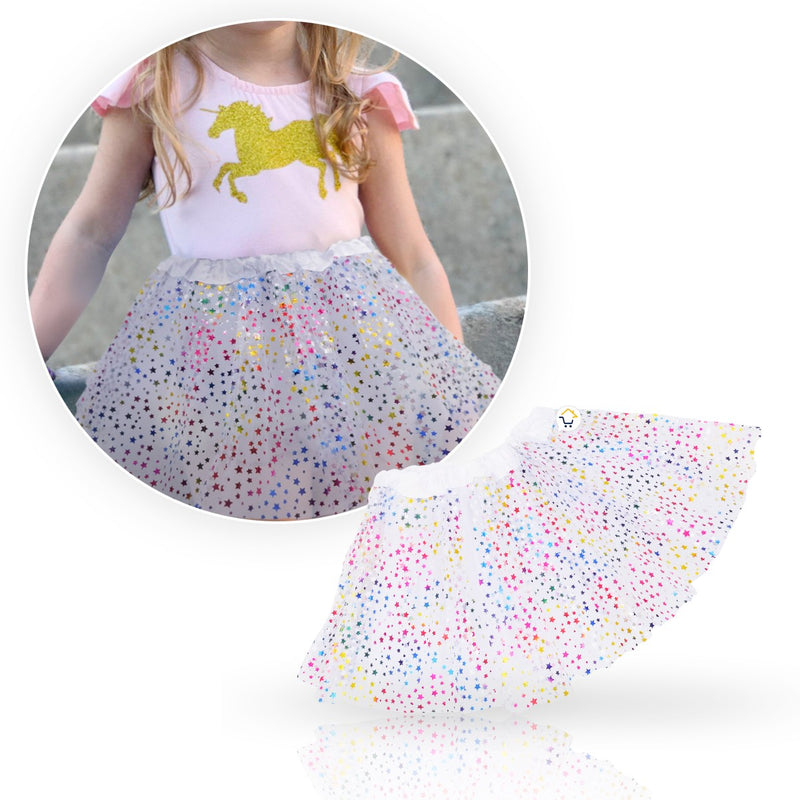 Tutú Estrellas Niñas Colores Falda Ballet Disfraz OF359