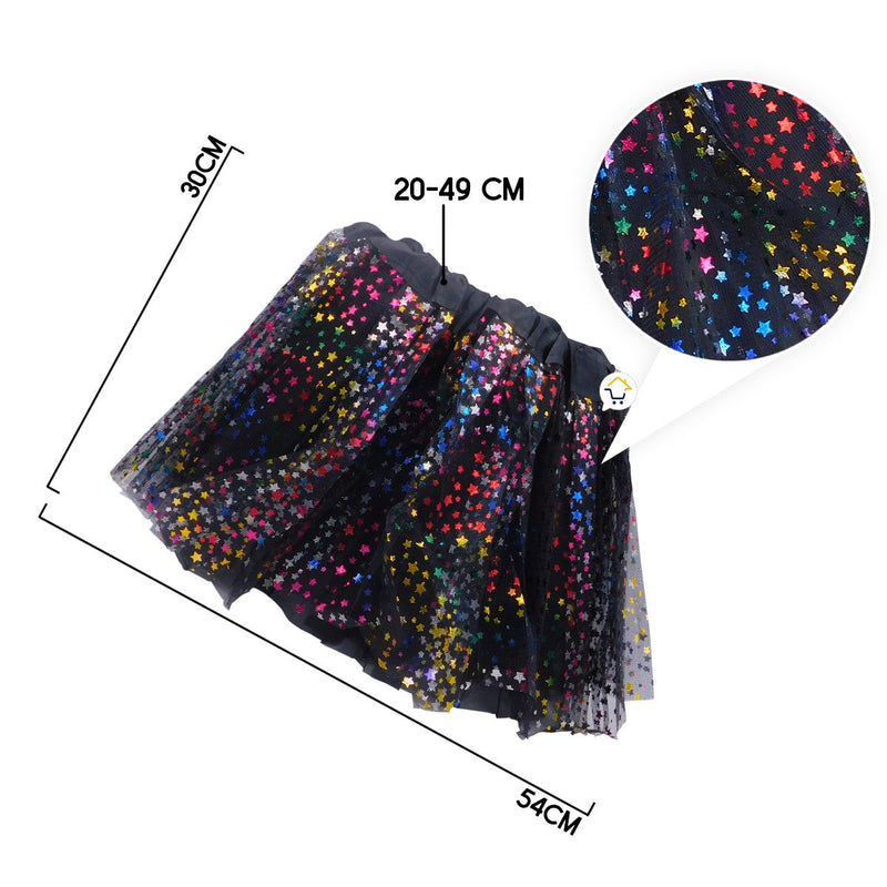Tutú Estrellas Niñas Colores Falda Ballet Disfraz OF359