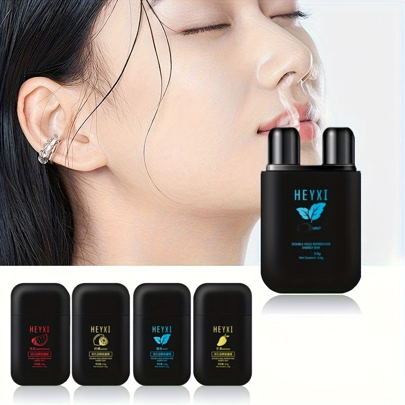 1pc Barra de Energía de Doble Orificio, Menta/Mango/Sandía/Limón Cuatro Sabores, Aspirador Nasal Refrescante, Palo Refrescante de Doble Orificio, Producto Antisueño y Antiexceso de Trabajo y Conducción, Electrodomésticos, Esenciales para Apartamentos