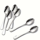 6/12 cucharitas, cucharas para té, cucharitas para café, cucharas de acero inoxidable, cucharas para postres, para hogar, restaurante, cafetería o fiestas, cubiertos