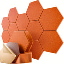 Paquete de 12 paneles de espuma acústica autoadhesivos, 12" x 10" x 0,4", alta densidad 154 kg/m³, diseño hexagonal de moda, paneles decorativos absorbentes de ruido para hogar y estudio, paneles de espuma acústica, tratamiento acústico de habitaciones,