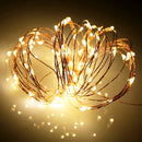1 juego, Luces de Hadas LED con Caja de Batería y Cable de Cobre de 2/5/10m Guirnalda de Lámpara Exterior para Árbol de Navidad y Decoración de Fiesta de Boda