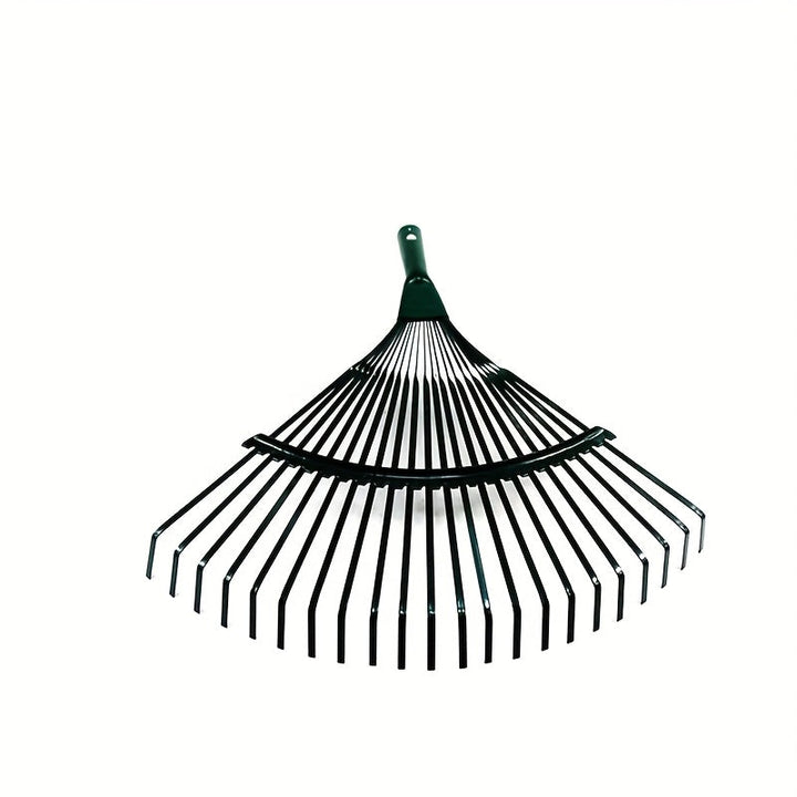 Rastrillo de Abanico Premium Mejorado 42.01 cm - 22 Púas de Acero Duradero con S-Púas para Eliminar Hojas y Musgo en Jardín, Césped y Patio