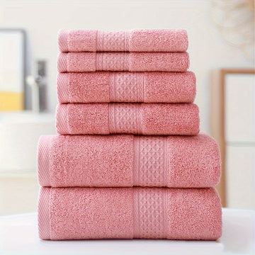 Juego de toallas de baño 100% algodón, 3/6 piezas - Súper suaves, alta absorción, duraderas - Ideal para hotel, hogar, ducha, spa, sauna - Varios colores disponibles
