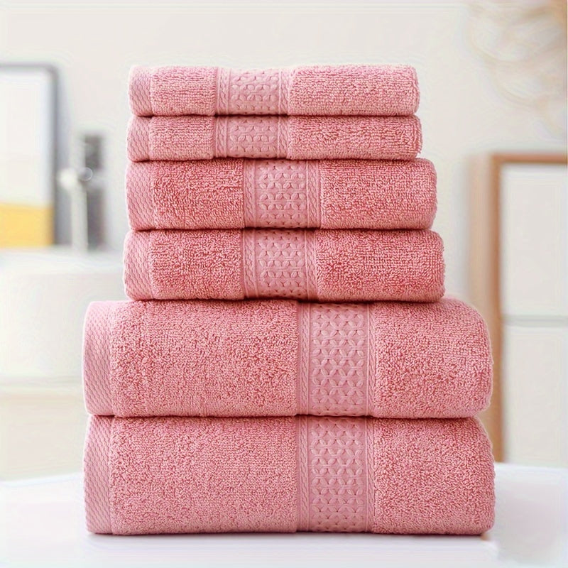 Juego de toallas de baño 100% algodón, 3/6 piezas - Súper suaves, alta absorción, duraderas - Ideal para hotel, hogar, ducha, spa, sauna - Varios colores disponibles