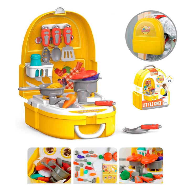 Cocina Maleta Chef Juguete 2 en 1 Didáctico Cocinero Niños 7F705