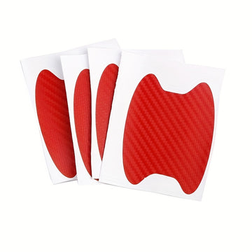 4 Piezas De Película Protectora Para Manija De Puerta De Automóvil, Protector Adhesivo Para Manija De Puerta De Automóvil, Película Protectora Universal Para Manija De Puerta De Automóvil De Fibra De Carbono