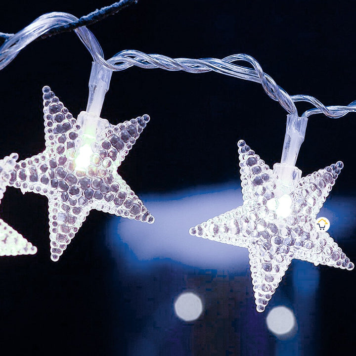Luces Led Estrellas 3 Metros Extensión Cortina Luz Navidad Blanco ZE019B