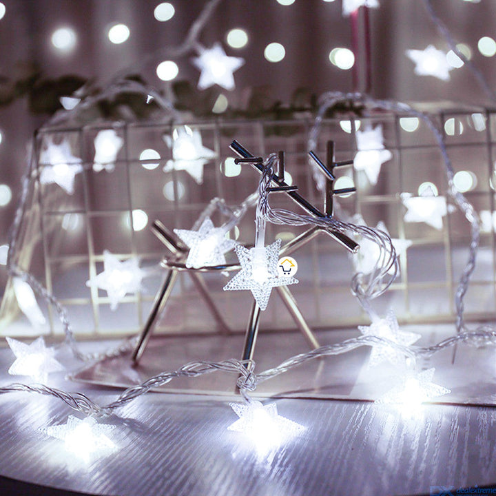 Luces Led Estrellas 3 Metros Extensión Cortina Luz Navidad Blanco ZE019B