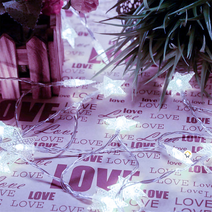 Luces Led Estrellas 3 Metros Extensión Cortina Luz Navidad Blanco ZE019B