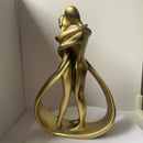 Escultura Elegante de Resina para Parejas Románticas - Decoración con Tema Clásico del Amor para Hogar, Oficina y Eventos en Hoteles - Acabado Dorado Disponible, Decoración para Bodas