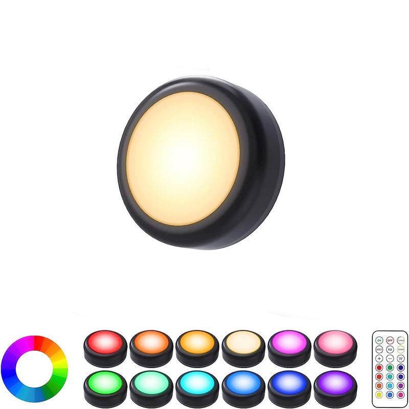 1/3/6 Piezas, Luces LED De Disco Con 13 Colores Cambiables, Luces Debajo Del Gabinete Regulables A Batería, Luces Debajo Del Mostrador A Batería Con Controles Remotos Inalámbricos Para Cocina