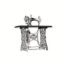 1pc Adorno Vintage de Mini Máquina de Coser de Metal, Coleccionable Decorativo para Uso Interior y Exterior, Creativo, Adornos de Colección