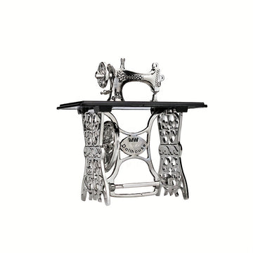 1pc Adorno Vintage de Mini Máquina de Coser de Metal, Coleccionable Decorativo para Uso Interior y Exterior, Creativo, Adornos de Colección