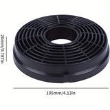 2 Filtros de carbono para extractor de humos, recirculación, filtros redondos fáciles de instalar para reemplazo de ventilador Respekta Lamona