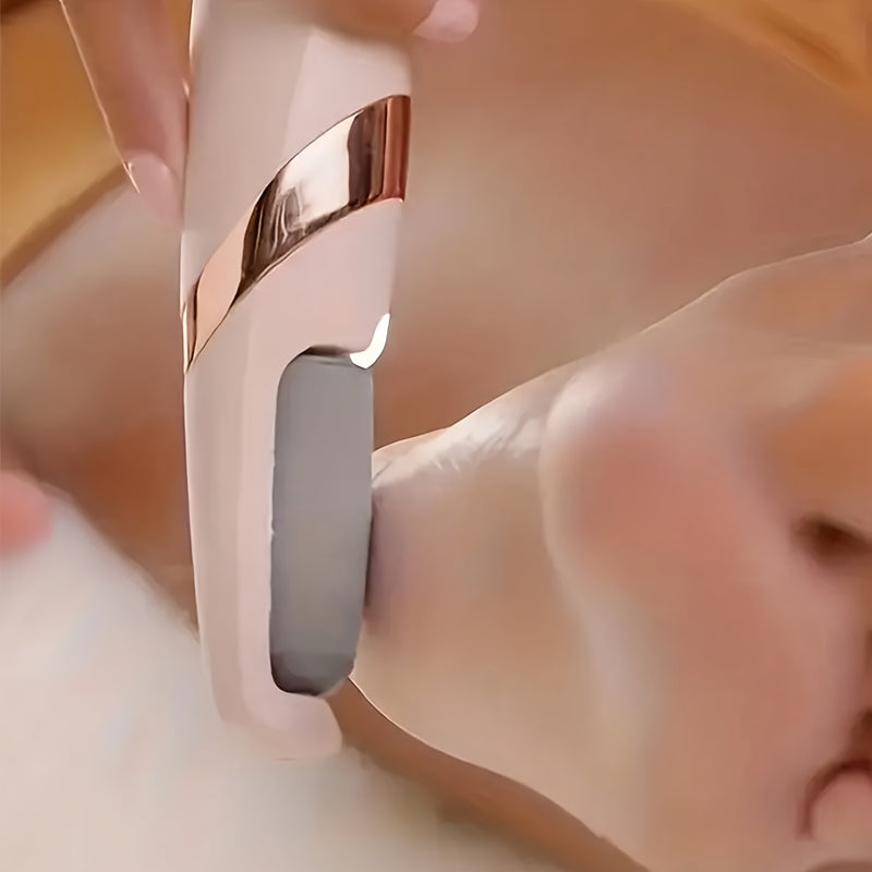 Amoladora Eléctrica para Pies - Dispositivo de Pedicura con Motor Potente y Batería de Litio Duradera, Portátil y Compacta - Sin Necesidad de Alcohol, Herramientas de Uñas para Hombres y Mujeres, Diseño Elegante, Construcción en Plástico