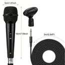Micrófono Dinámico con Cable de Heikuding y Interruptor ON/OFF, Cable XLR de 298.7cm, Clip y Soporte para Karaoke, Altavoces, Fiestas y Actuaciones En Vivo