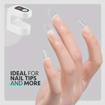 Linterna Portátil Mini para Uñas con Pantalla Digital, Secador de Gel Plástico Recargable USB, Ideal para Endurecer Uñas en Casa y Salón