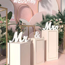 Encanto Romántico: Elegantes Letreros de Madera Blancos para Señor y Señora en Bodas - Decoración de Mesa con Letras Elegantes para Fiestas, Cenas o Exhibición en la Pared del Hogar, Perfectos para Celebraciones de Bodas, Decoración de Mesa de Boda | Let