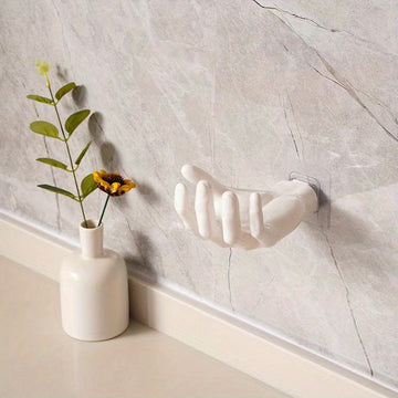 Gancho en forma de mano de 1 pieza, Gancho de Pared sin Perforaciones y Sin Rastro, Gancho Duradero para Llaves, Sombreros, Toallas, Artículos de Aseo, Gancho Autoadhesivo para la Casa para Objetos Varios, Organizador Doméstico para Baño, Dormitorio, Hog