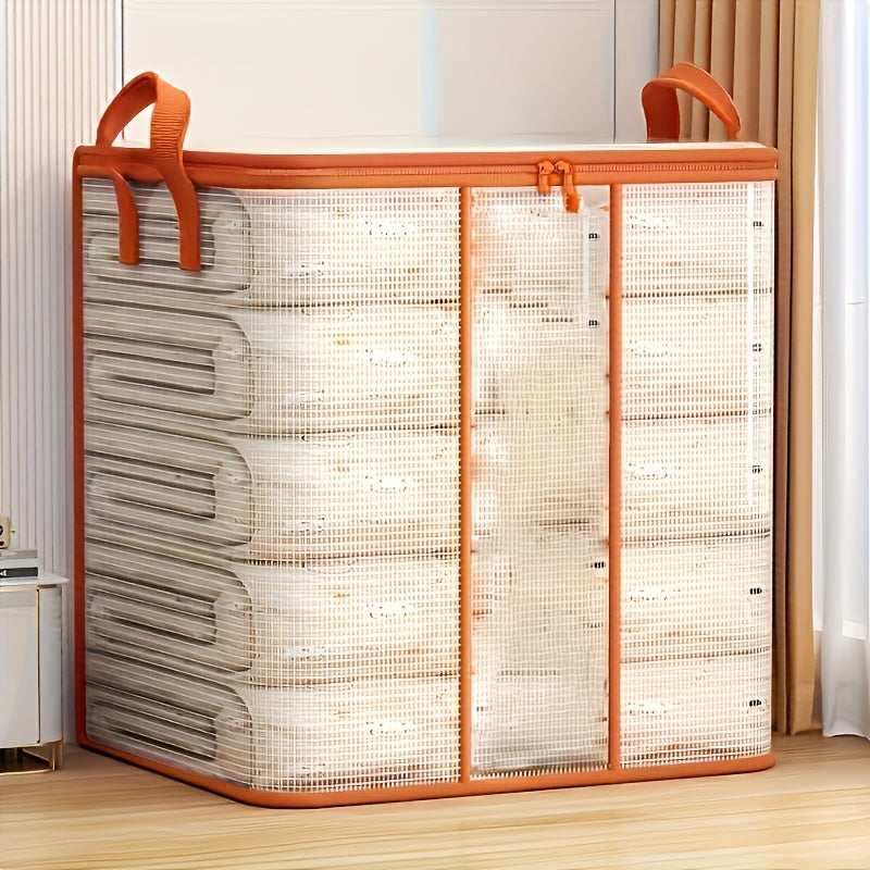 Bolsa de almacenamiento PVC transparente, impermeable y de gran capacidad, ideal para ropa y edredones, organizador esencial para dormitorio, mudanzas y útiles escolares, almacenamiento bajo la cama