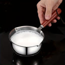 2 piezas de olla de salsa de acero inoxidable - Topper de cocina multifuncional para derretir mantequilla, chocolate y queso, con una olla pequeña para verter aceite, hervir aceite y aceite caliente