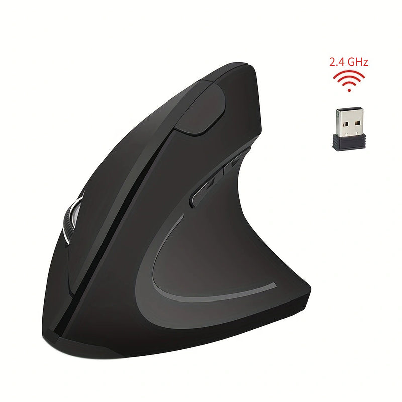 [Ratón Vertical Inalámbrico 2.4GHz] Ratón Vertical Inalámbrico de 2.4GHz - Ratón Óptico de Quinta Generación para Mano Derecha con 6 Botones para Laptop PC Computadora Escritorio