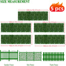 5 unidades, longitud total 500 cm × 50 cm, pantalla de privacidad para exteriores con ivy artificial, resistente a UV, fondo verde con ivy artificial, panél de hiedge, adecuado para bodas, terrazas, balcones, jardines, patios traseros, restaurantes, hote