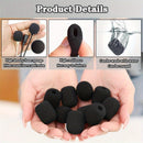 Cubiertas de espuma para micrófono de auriculares, pantalla de viento de espuma para micrófono de solapa, cubierta de espuma miniatura para micrófono de auriculares para reducción de ruido (12pcs/24pcs)