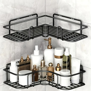 Estantería de Baño Colgante que Ahorra Espacio, Estante de Almacenamiento Colgante de Metal Duradero para Diversos Tipos de Habitaciones, Instalación Fácil, No Requiere Taladrar, Organizador Multipropósito, Organizadores y Almacenamiento de Baño
