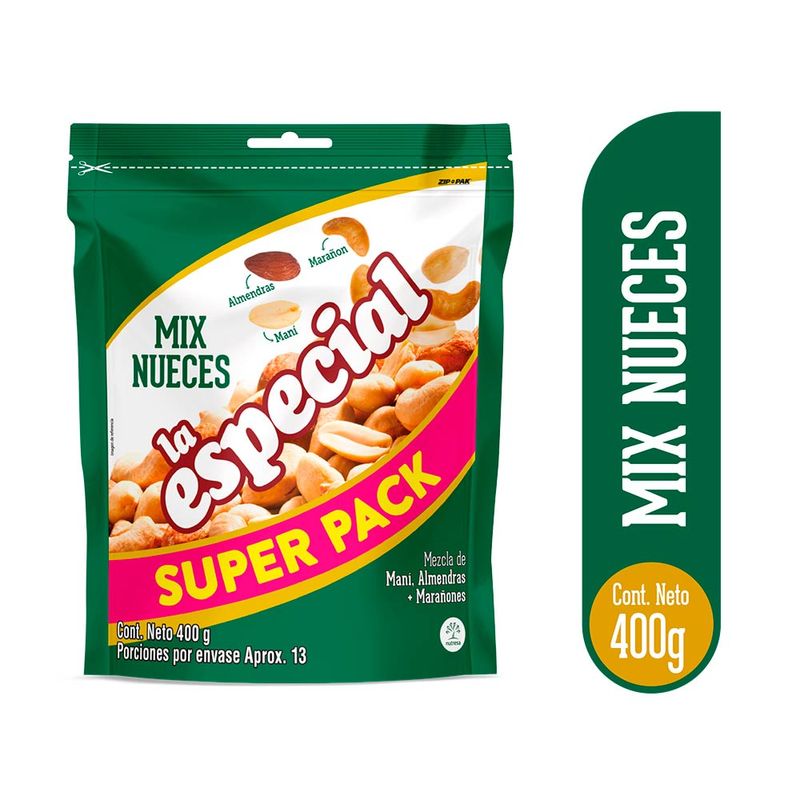MANI LA ESPECIAL 400G NUEZ/ALMEND/MARA