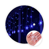 Luces Led Copos De Nieve 6 M Extensión Cortina Luz Navidad Azul 2086