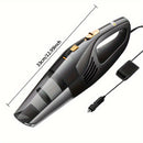Aspirador de coche de 12V con succión potente - Compacto, portátil y eficiente para la limpieza de interiores de coches, Limpieza de interiores | Aspirador compacto | Cuerpo de plástico duradero, Aspirador de coche, Sin batería